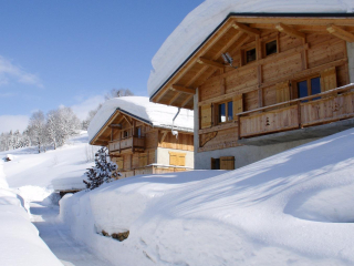 Aux Chalets des Alpes, Piscine chauffée (été) Piste de luge (hiver)